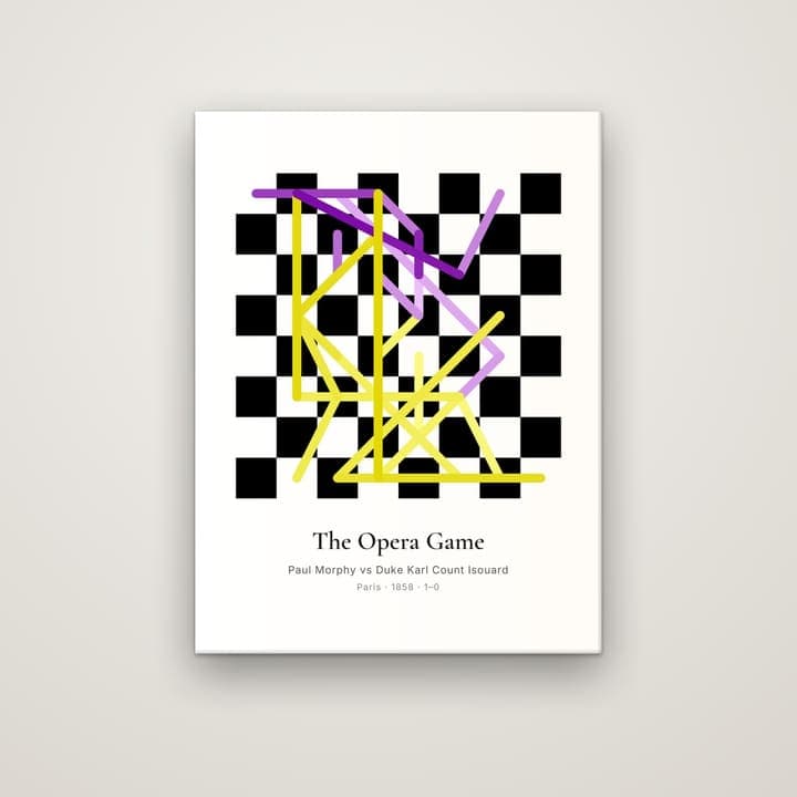 The Opera Game chess art as a gallery canvas
